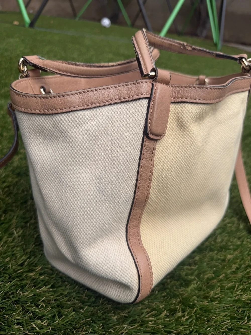 GUCCI Cellarius Soho GG Canvas & Leather Tote with Tassel - Picture 4 of 5